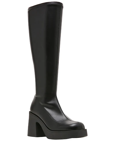 Madden Girl Women's Spy Stretch Knee High Block Heel Boots