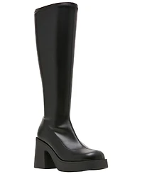 Madden Girl Women's Spy Stretch Knee High Block Heel Boots