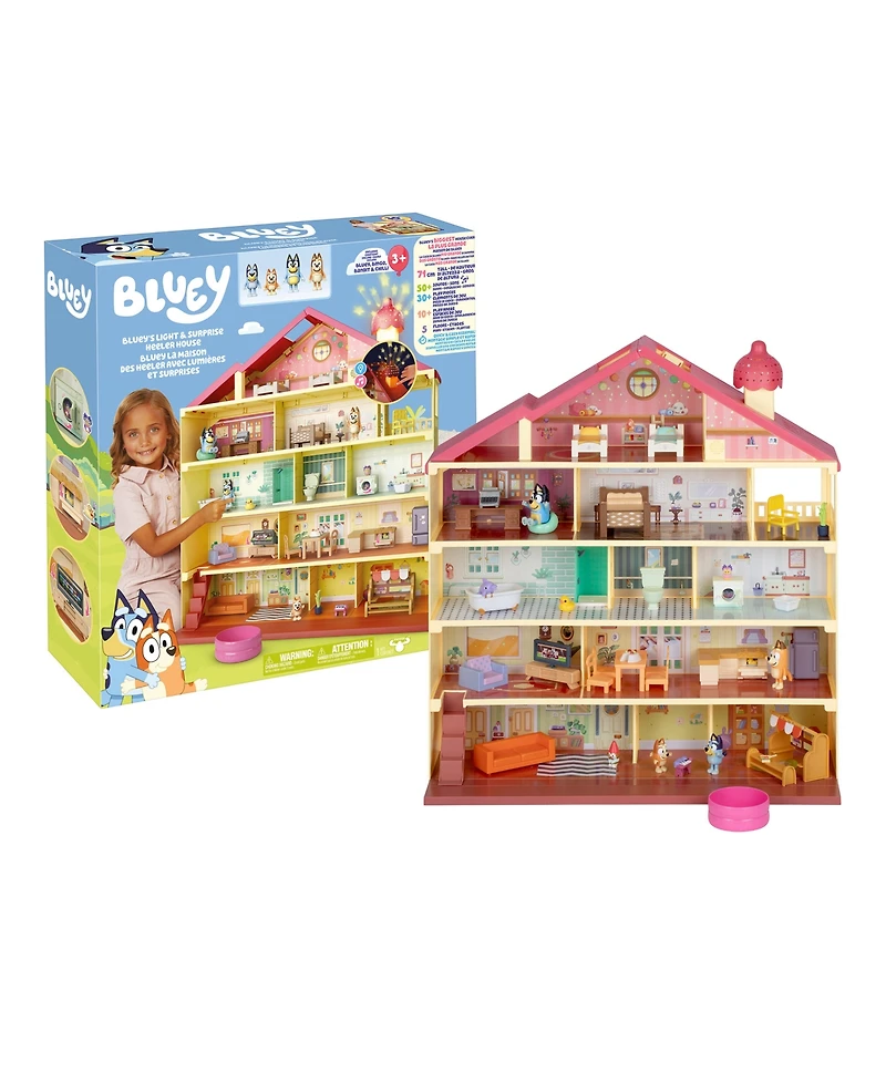Bluey Lights & Sounds 36-Piece House Playset, Ages 3+