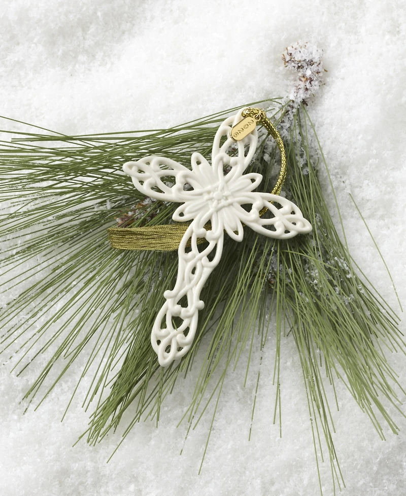 Lenox 2026 Snow Fantasies Cross Ornament