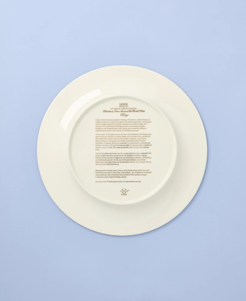 Lenox 2026 Trees Around The World Belize Collector Plate