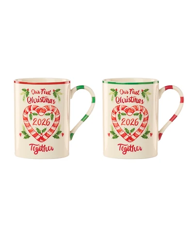 Lenox Holiday First Christmas Together Mug, Set of 2