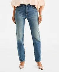 I.n.c. International Concepts Women's High-Waist Straight-Leg Jeans, Macy's Exclusive
