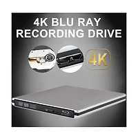 Artudatech 4K Super Slim External Bd Burner – Usb 3.0, Slot-in Bd/Dvd/Cd Writer