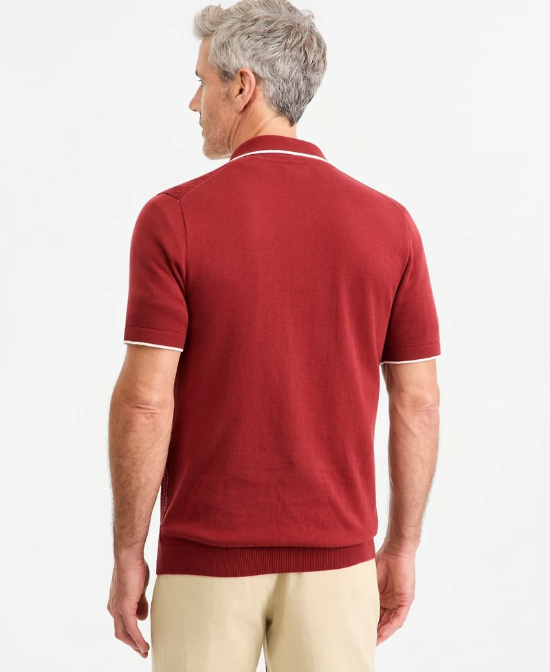 Club Room Men's Cable Knit Sweater Polo Shirt, Macy's Exclusive