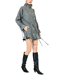 Line & Dot Women's Wilfred Funnel Neck Coat