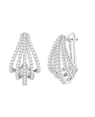 Macy's Diamond Earrings (3/4 ct. t.w.) in Sterling Silver