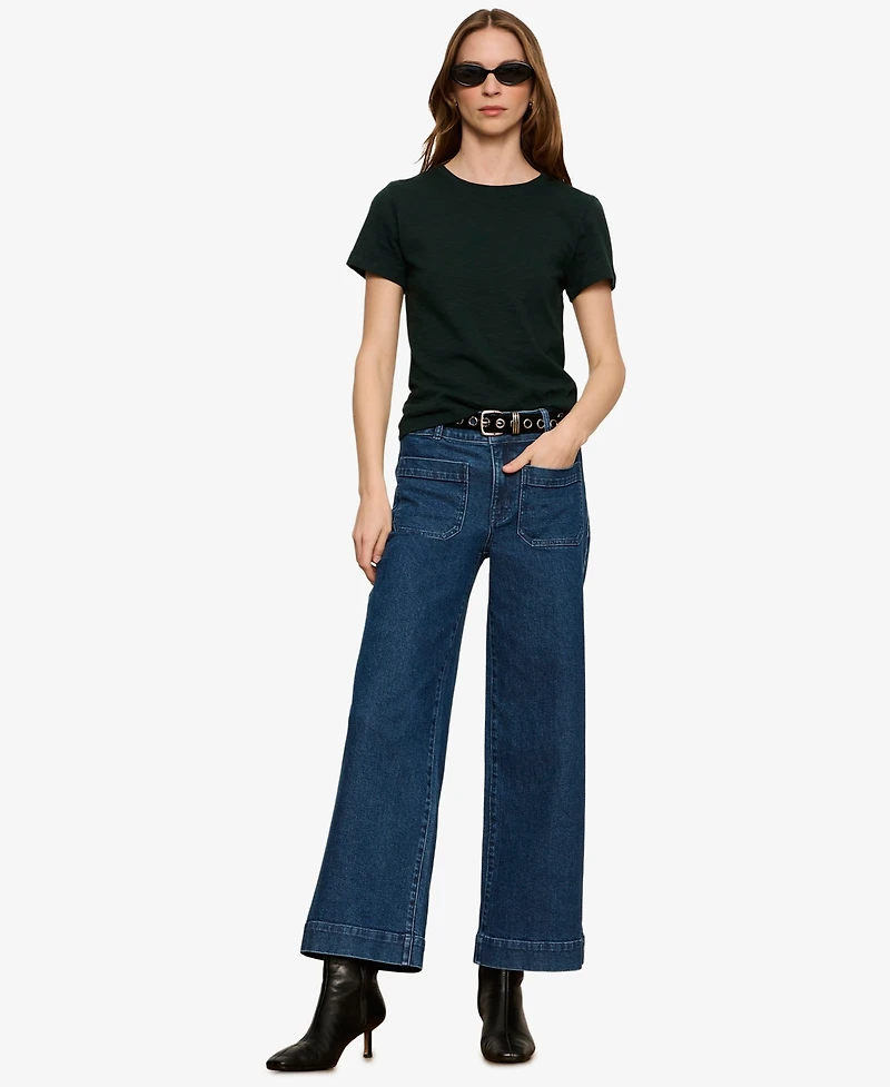 Sanctuary Women's Mid-Rise Wide-Leg Jeans