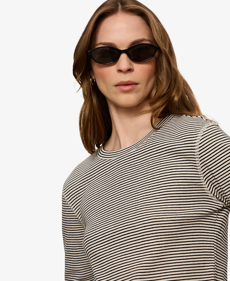 Sanctuary Women's 3/4-Length Sleeve Crewneck T-Shirt