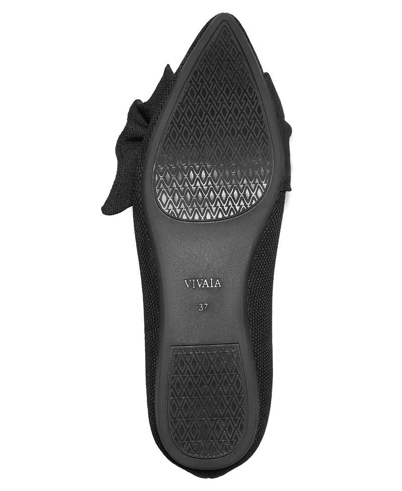 Vivaia Women's Azura Pointed-Toe Bow Ballet Flats