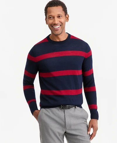 Club Room Men's Striped Crewneck Sweater, Macy's Exclusive