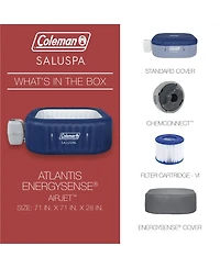 Coleman Atlantis AirJet Square Inflatable Hot Tub with EnergySense Cover, 2 Pack