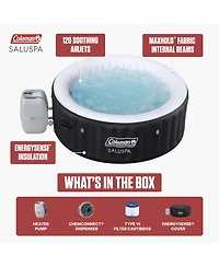 Coleman Miami 2-4 Person AirJet Inflatable Hot Tub with Cover, 71"x26