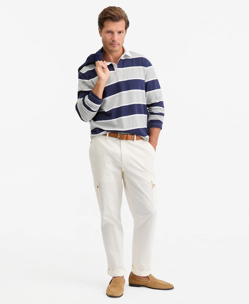 Club Room Men's Stripe Long-Sleeve Rugby Shirt, Macy's Exclusive