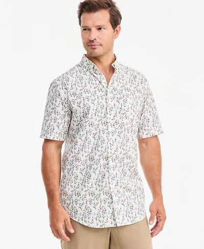 Club Room Men's Bennet Poplin Floral-Print Short-Sleeve Shirt, Macy's Exclusive