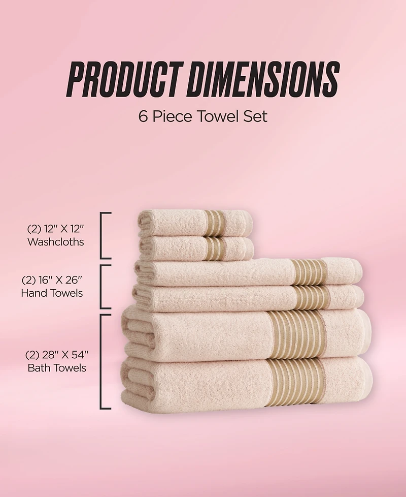 Juicy Couture Melissa Cotton 6-Piece Bath Towel Set