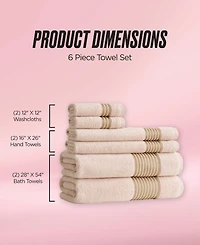Juicy Couture Melissa Cotton 6-Piece Bath Towel Set