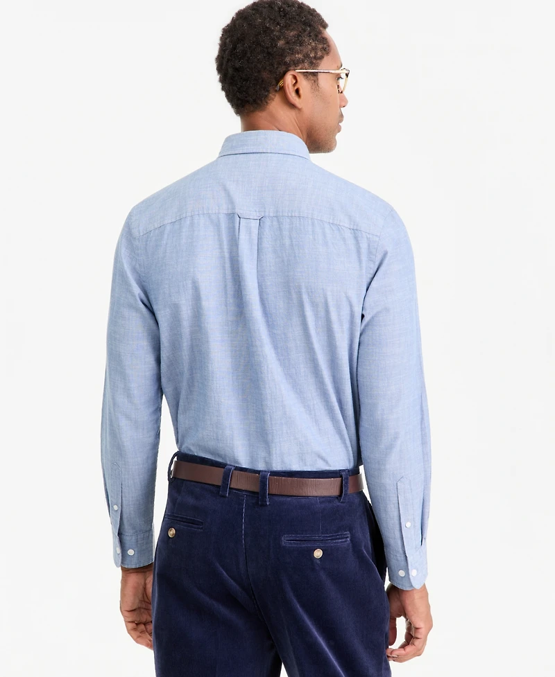 Club Room Men's Cotton Chambray Flap-Pocket Shirt, Macy's Exclusive
