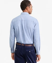 Club Room Men's Cotton Chambray Flap-Pocket Shirt, Macy's Exclusive