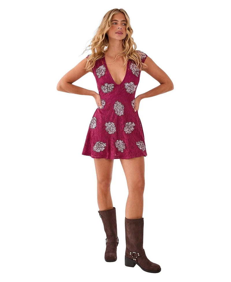 Nasty Gal Women's Plunge Skater Mini Dress