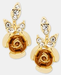 lonna & lilly Pave Flower Stud Earrings