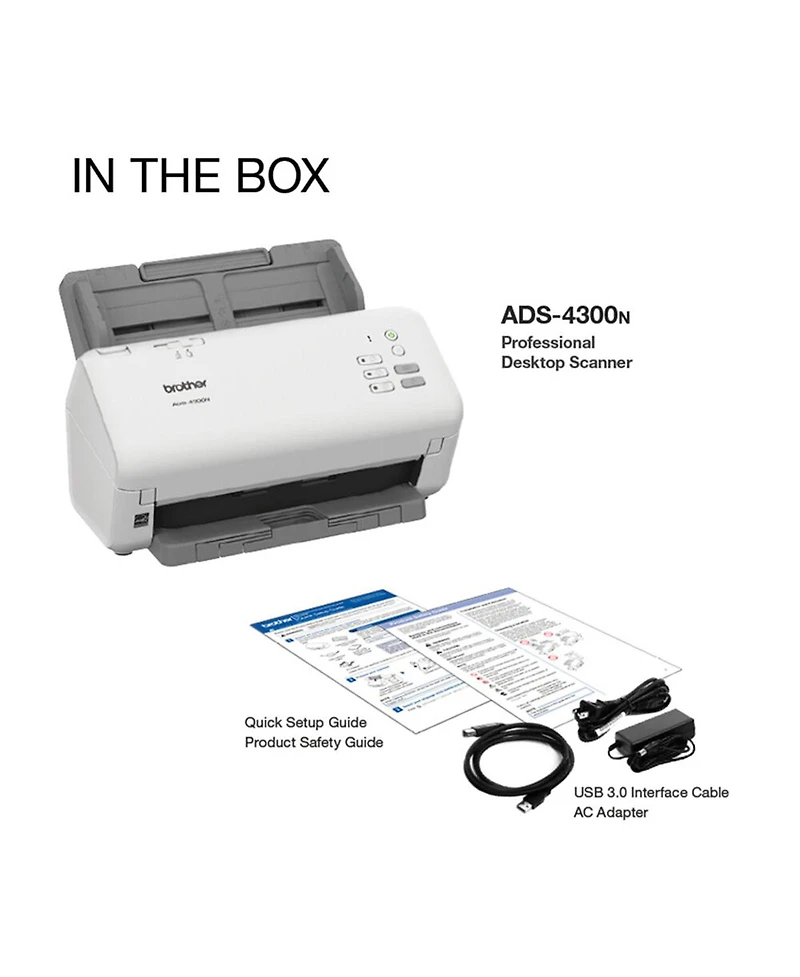 Brother Ads-4300N High-Speed Professional Duplex Desktop Scanner