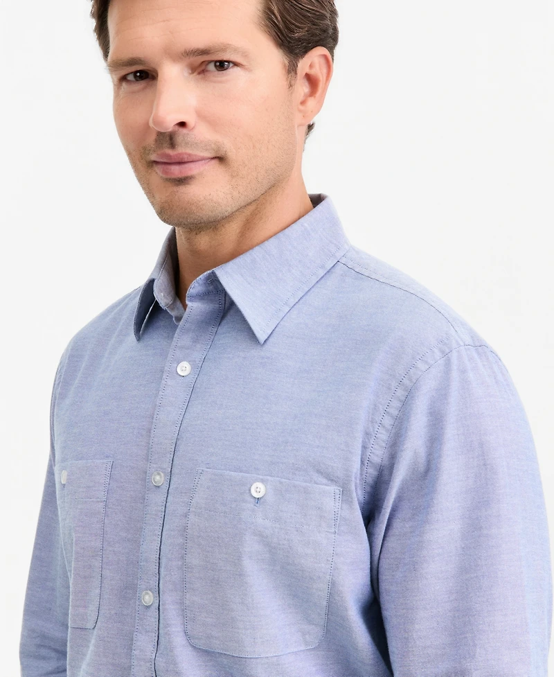 Club Room Men's Two-Pocket Long-Sleeve Oxford Shirt, Macy's Exclusive