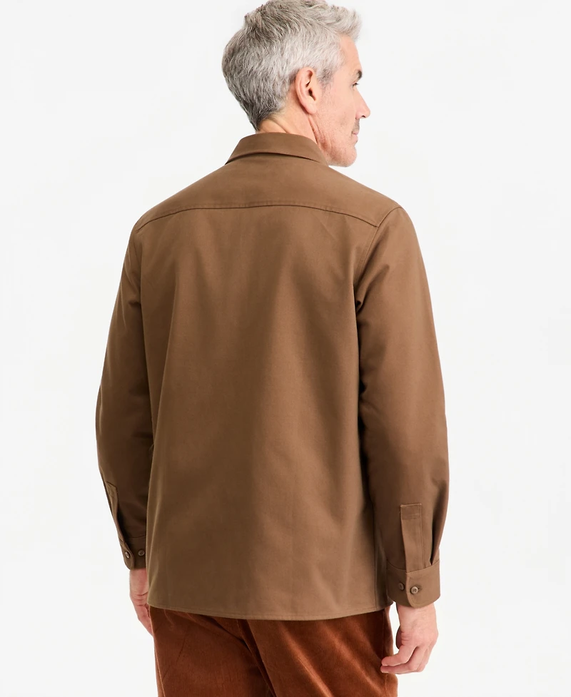 Club Room Men's Cotton Heavy Twill Overshirt, Macy's Exclusive