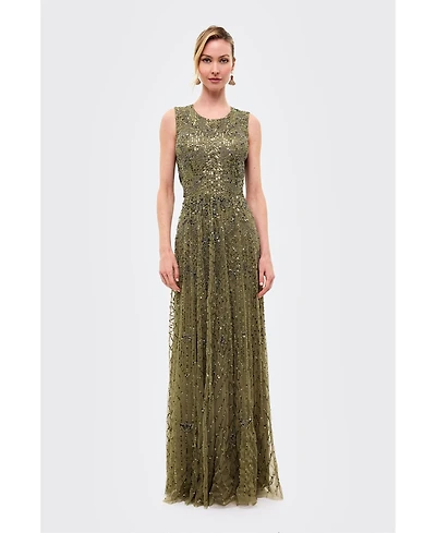 Beauut Women's Embellished Sequins Back Satin Bow