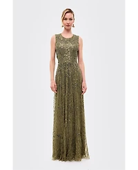 Beauut Women's Embellished Sequins Back Satin Bow