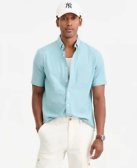 Club Room Men's Short Sleeve Button-Down Oxford Shirt, Created for Macy's