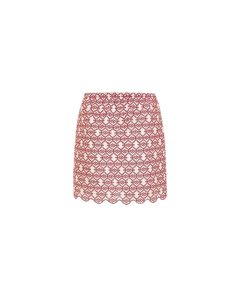 Pcfg Women's The Broderie Anglaise Edit Mini Skirt with Embroidery