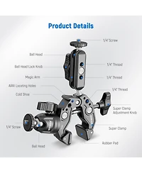 Neewer ST85 Camera Mounting Accessory for select GoPro, Dji and Insta360 action cameras