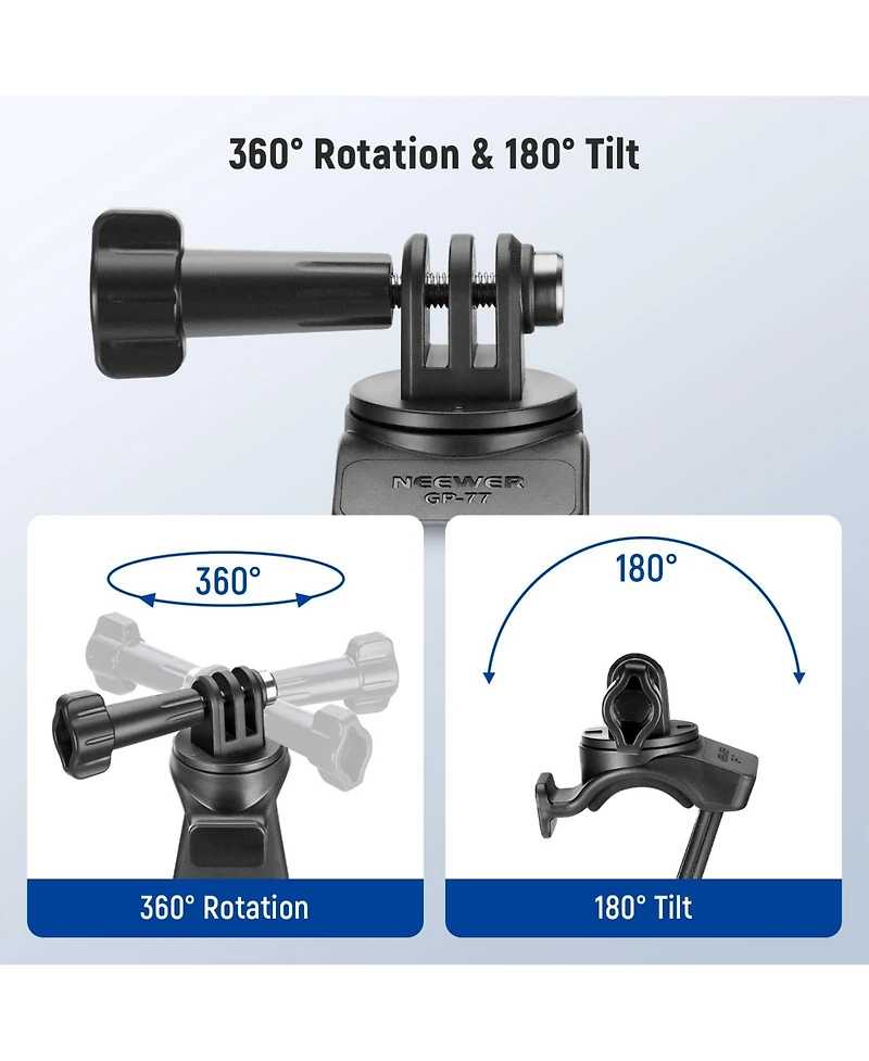 Neewer Gp-77 Camera Mounting Accessory for select GoPro, Dji and Insta360 action cameras
