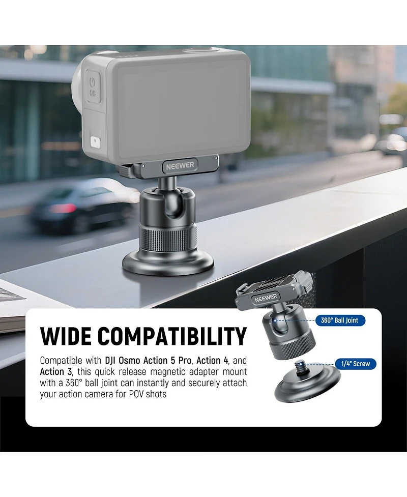 Neewer AC013 Camera Mounting Accessory for Dji Osmo 360 / Action 5 Pro/4/3