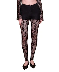 Pcfg Women's The Party Edit Lace Leggings with Built Ribbed Shorts