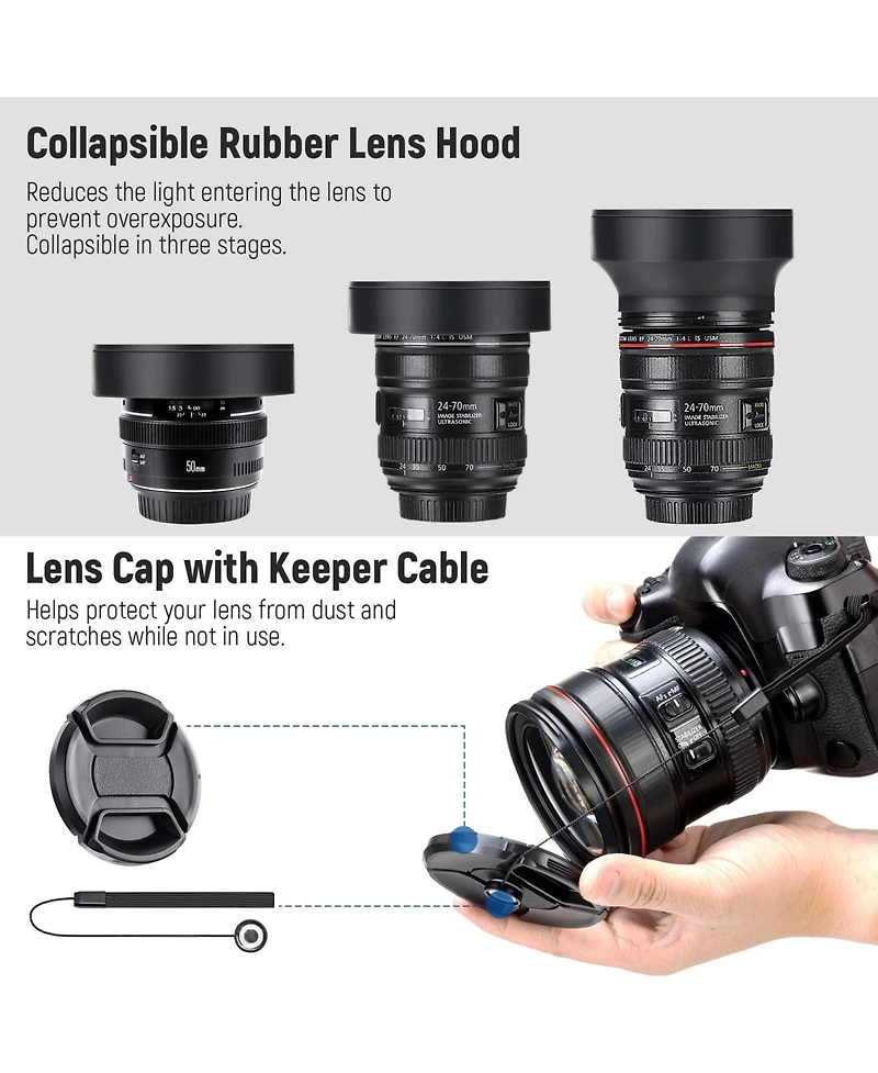 Neewer ND2 Camera Lens Accessory with ND2, ND4, ND8