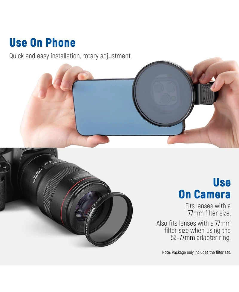Neewer ND32 Camera Lens Accessory with Cpl, ND32 for select Canon, Nikon and Sony cameras