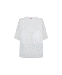 Pcfg Women's Daydreamers Mini T-Shirt Dress With Lace And Satin Details