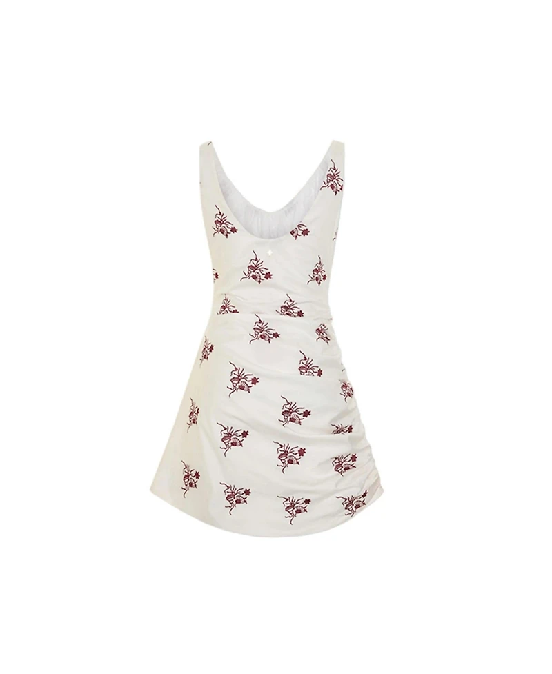Pcfg Women's The Broderie Anglaise Edit Asymmetric Embroidered Mini Dress