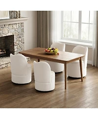 homfan Sherpa Swivel Vanity Chair with Storage - 360degree(s) Upholstered Makeup Stool Soft Padded Backrest Ideal for Bedroom, Living Room