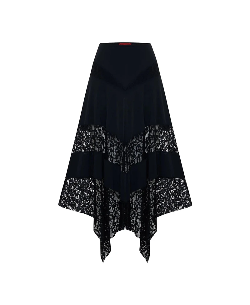 Pcfg Women's Daydreamers Asymmetric Lace Detail Skirt