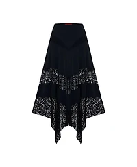Pcfg Women's Daydreamers Asymmetric Lace Detail Skirt