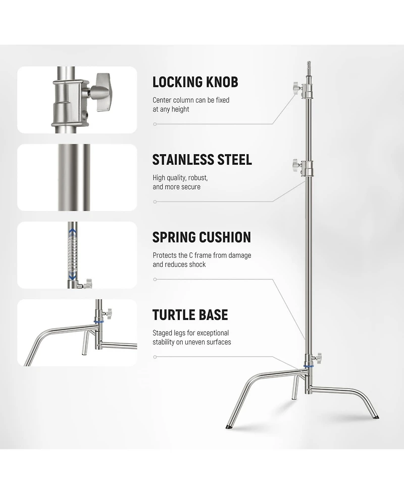 Neewer SC320Q Photography Light Stand with 10.5feet, 4.2feet, 44lb
