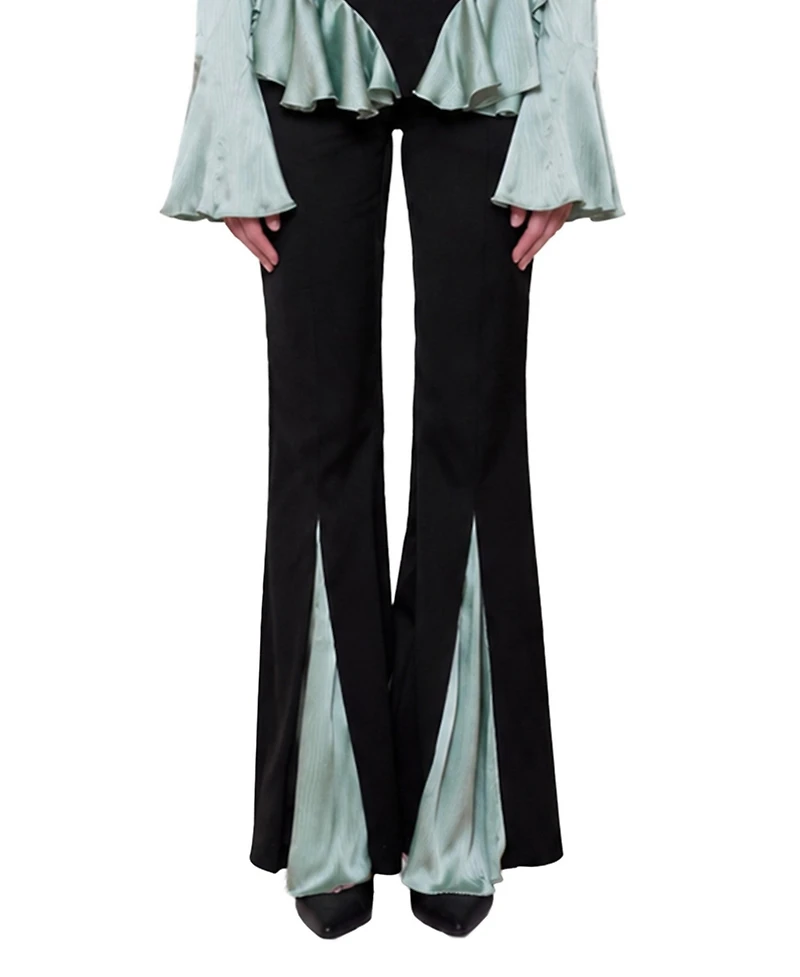 Pcfg Women's The Party Edit Contrast Chiffon Detail Pants