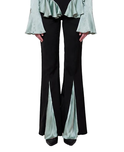 Pcfg Women's The Party Edit Contrast Chiffon Detail Pants