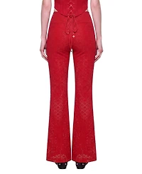 Pcfg Women's The Broderie Anglaise Edit High Rise Embroidered Flare Pants