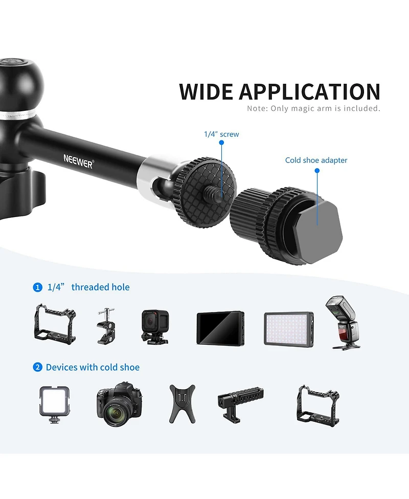 Neewer ST15 Camera Mounting Accessory with 15cm, 4.4lb, 2kg for SmallRig Cage