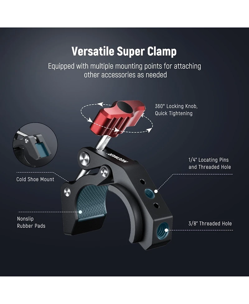 Neewer ST81 Camera Tripod with 4 Inch, 8 Inch, 4 kg for SmallRig Magic Arm