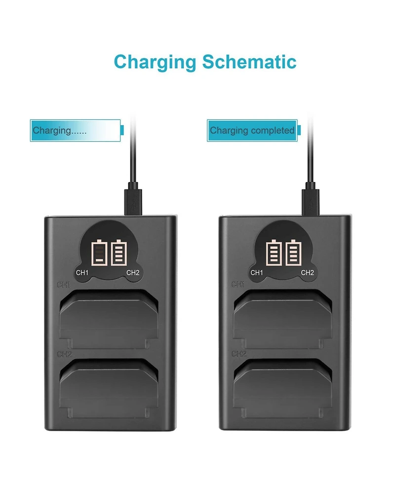 Neewer Np-FZ100 Camera Battery and Charging Accessory with 2280mAh for select Sony Np-f-series devices